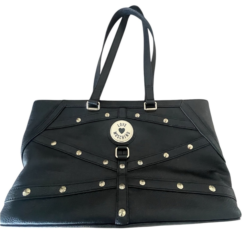 Love Moschino Black Studded Tote Bag